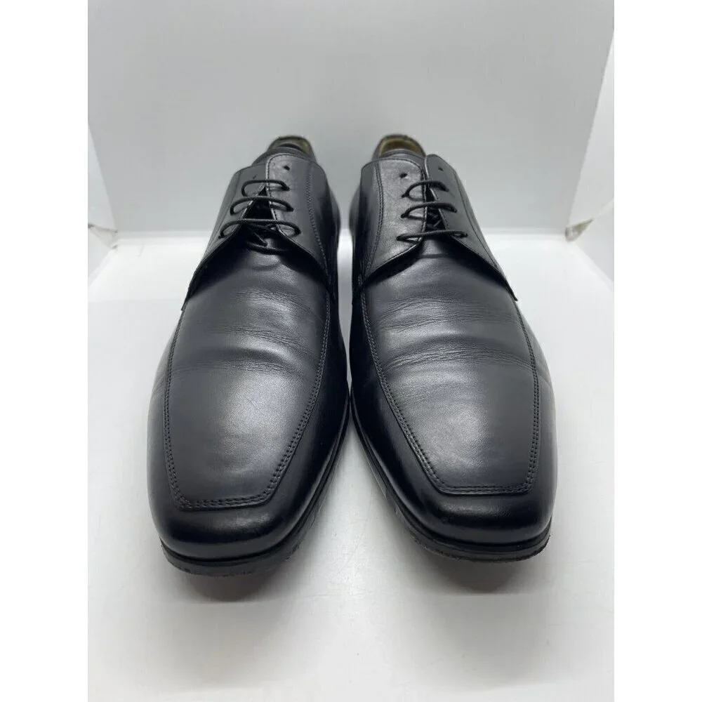 Santoni Men's Size 13D Black Classic Oxford Made in Italy Loafers Shoes 11927